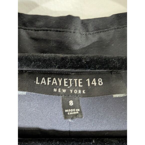 Lafayette 148 Laser Cut Pleated Midi Dress Size 8 Luxury Power Dressing - Picture 7 of 10